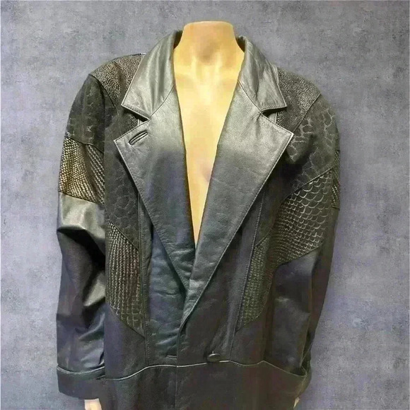 Vintage Venezia women’s size 1X leather long sleeve jacket - Picture 2 of 13